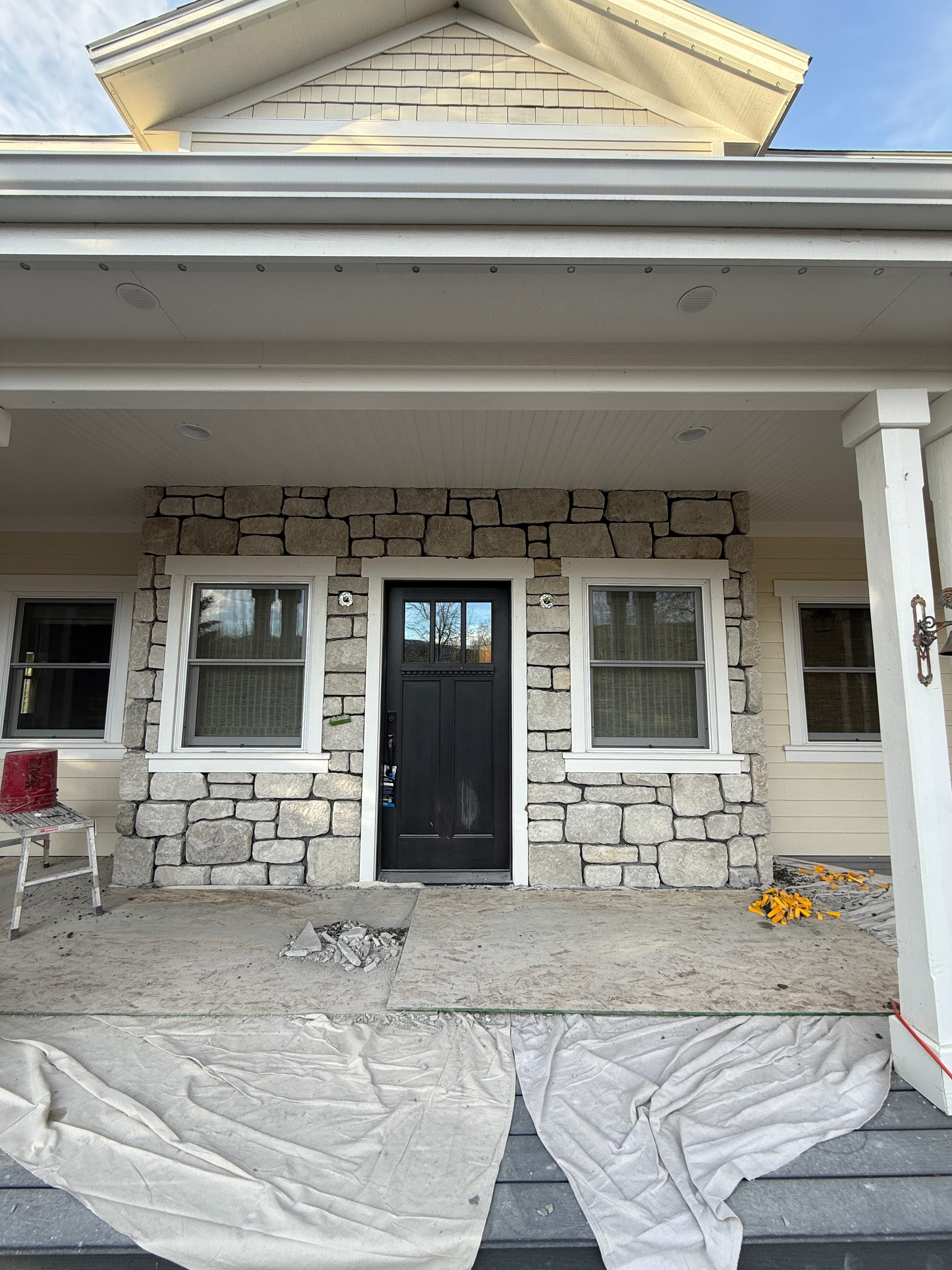 Cut ashlar stone entry surround